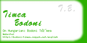 timea bodoni business card